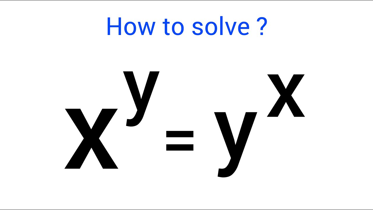 A Nice Exponential Math Problem Youtube