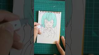 初音ミク描いてみた5   #drawing #イラストメイキング #初音ミク #hatsunemiku #ボカロ #アナログイラス #みむかゥナイストライ