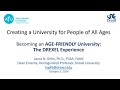 CGNE Seminar Oct 3 2024: Challenges and Solutions Building an Age Friendly University- Gitlin