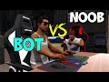 NOOB VS BOT FREE FIRE | PC VS MOBILE | COSTOM ROOM WTF MOMENT