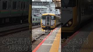 e257系特急新宿さざなみ3号館山行き￼ E257 series limited express Shinjuku Sazanami No. 3 bound for Tateyama