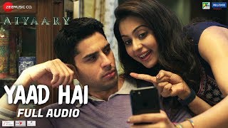 Yaad Hai - Full Audio | Aiyaary | Sidharth Malhotra, Rakul Preet | Palak Muchhal | Ankit Tiwari