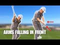 ARMS FALLING IN FRONT OF BODY IN DOWNSWING (has side effect of full backswing) | Wisdom in Golf |