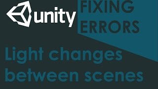Unity 5 Tutorial:Light changes between scenes