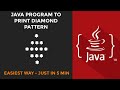 java program to print diamond pattern