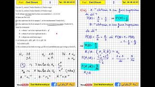 01- Probabilité Conditionnelle Correction Exercice Bac Scientifique