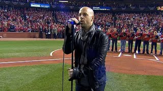 WS2011 Gm7: Chris Daughtry sings the national anthem