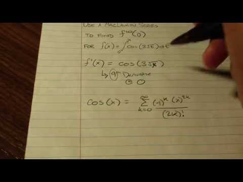 Finding Nth Derivative of Function at 0 Using MacLaurin Series Finding Nth Derivative of Function at 0 Using MacLaurin Series