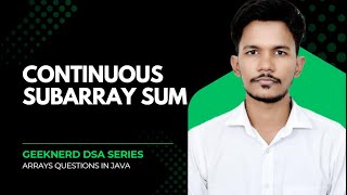 523 Continuous Subarray Sum || Leetcode Array Problem || DSA