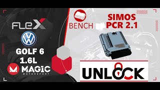 Unlock Ecu simos PCR 2.1 VW GOLF 6 1.6L By Flex Bench Mode