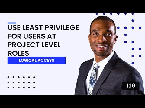 Use the principle of least privilege for user roles at project level