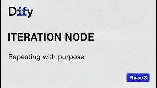 Dify Workflow – Phase 3 | Iteration Node: Structured Batch Processing