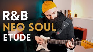 RnB NEO-Soul Guitar CHORDS & MELODY Etude in Fm (NEO SOUL Chords Lick Lesson)