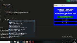 How to make a RANDOM PASSWORD GENERATOR APP using HTML, CSS & JAVASCRIPT