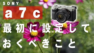 初心者向けa7c絶対に設定しておいた方が良いこと  カスタム設定