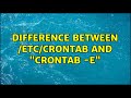 Difference between /etc/crontab and 