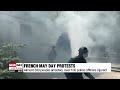 almost 300 people arrested over 100 police officers injured in french may day protests