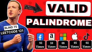 Valid Palindrome: 125 - String coding interview Question @ facebook, amazon, microsoft,apple, google