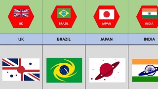 Amazing space flag from different countries