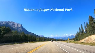 Driving - Hinton to Jasper National Park, Alberta, Canada