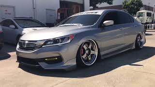 2015 2016 Honda Accord Sport Sedan On Airlift Air Suspension SSR SP1 Wheels And More!