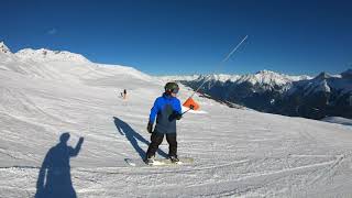 Snowboarding and Telemarking in Scuol Switzerland 4k