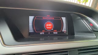 How to set “SPEED WARNING” on Audi? A1,A3,A4,A5,A6,A7,A8,Q3,Q5,Q7