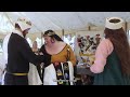 i embroidered six tiny shields updating our baronial cloaks. cc