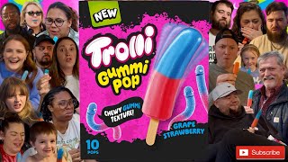 NEW! Trolli GUMMI POP - GRAPE STRAWBERRY - Chewy GUMMI Texture! 1st of 2 FLAVORS!