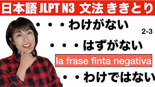 JLPT N3 文法とききとり　・・わけがない　・・はずがない　・・わけではない　ATTENZIONE : non è la frase negativa! Esercizi di ascolto