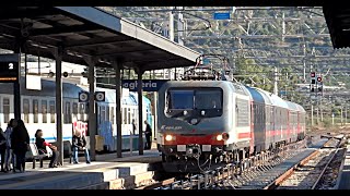 [HD - Treni] STROMBAZZATE E464.231 SUN+Treno Intercity Notte 1957 Trenitalia in transito a Bagheria