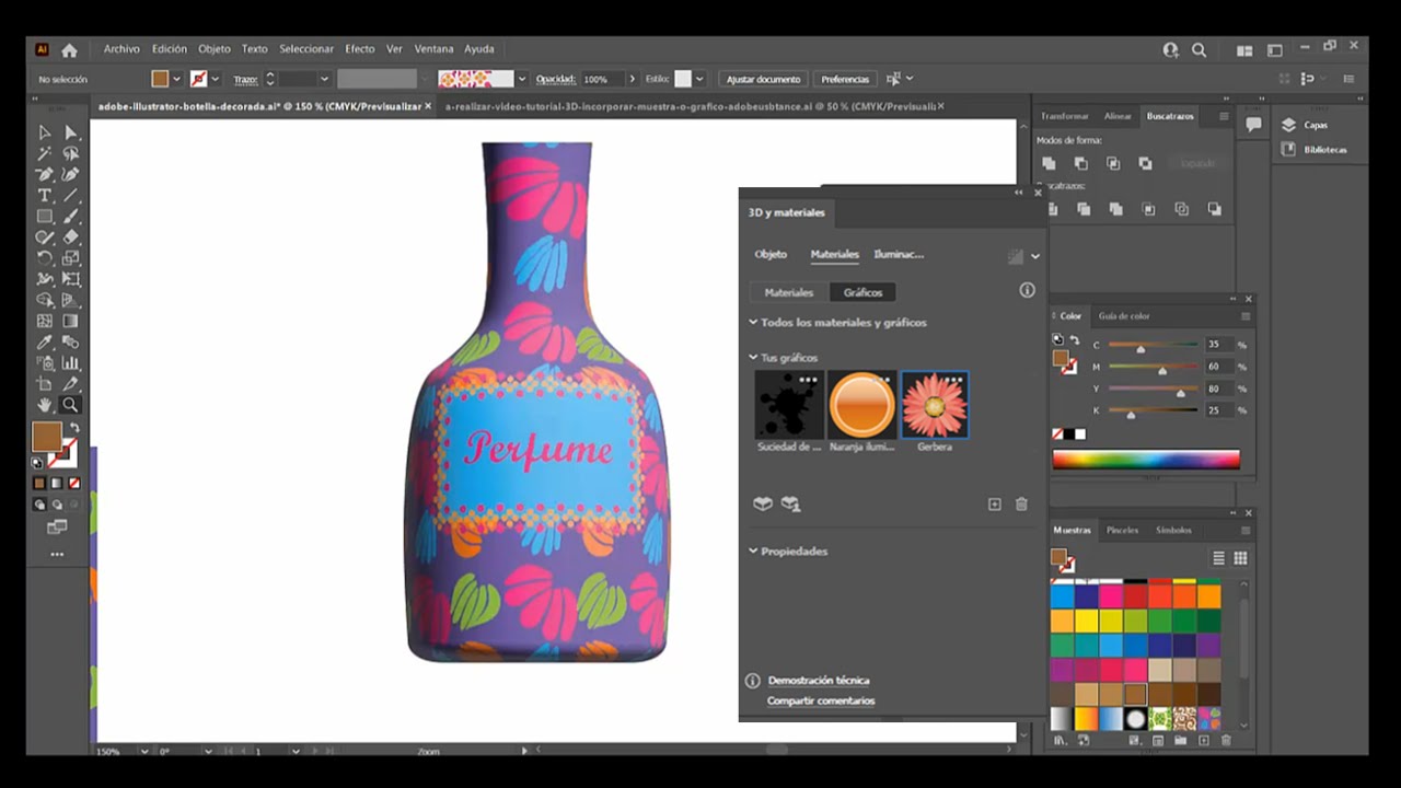 Novedad Adobe Illustrator CC 2022: 3D Materiales Graficos.¿Cómo Diseñar ...