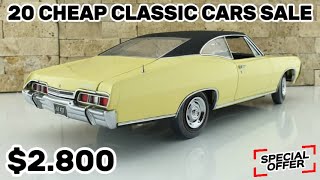 20 Cheap Classic Cars! Up for Sale by Owners, Today's Garage Gold Finds !!