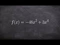 Solving a Polynomial by Factoring to Find Zeros & Determine Multiplicity