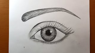 Disegni facili | Un modo semplice per disegnare un occhio realistico per i principianti | draw a eye