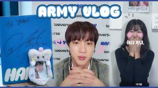 ARMY-log ) BTS JIN's video call event vlog 📱