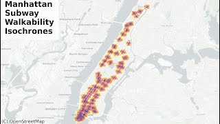 Mapping NYC Subway Accessibility - Isochrone Animation in Python | #30DayMapChallenge (7/30)