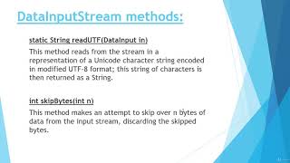 #76 DataInputStream class