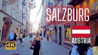Salzburg - Austria | City walking tour [ 4K ]
