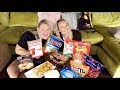 JUNK FOOD Mukbang/sister Q&A (cereal, NUGGS, candy, ect)