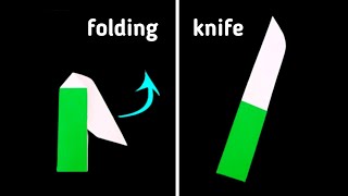 cara membuat pisau lipat dari kertas | origami senjata | origami pisau | paper craft