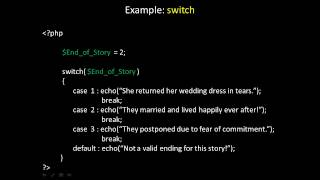 PHP - Selection Structures (Decision Structures)