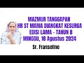 Edisi Lama Mazmur Tanggapan HR Santa Perawan Maria Diangkat Ke Surga, Minggu 18 Agustus 2024