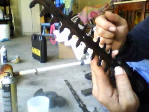 Sharpening The Hedge Trimmer Blade - YouTube