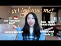 marina tasha q&a 🐣 how I learned english, why I chose Indonesian food + more ✨