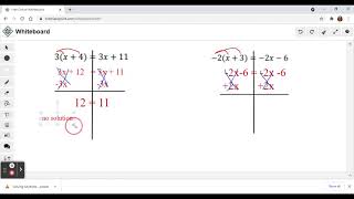 Multi Step Equations - Infinite Solution and No Solution