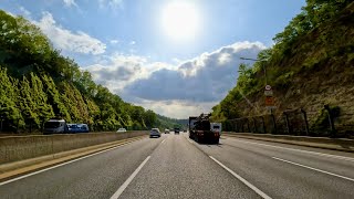 [4K] Cloudy Day, Namhae Expressway Drive | Busan - Suncheon | White Noise, ASMR, Ambience Sound| 158