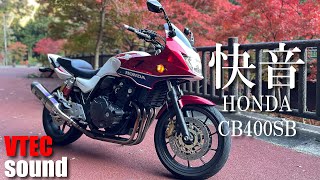 [CB400SB] いい音で紅葉が綺麗な奥多摩周遊道路を攻める [VTEC]