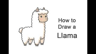 How to Draw a Llama (Cartoon)
