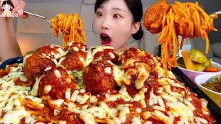 [Korean food] Jumbo Meatball spaghetti N Beer Mukbang Eatingshow ASMR